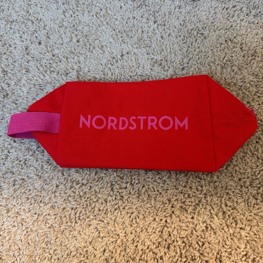 Nordstrom Red Cosmetic Bag